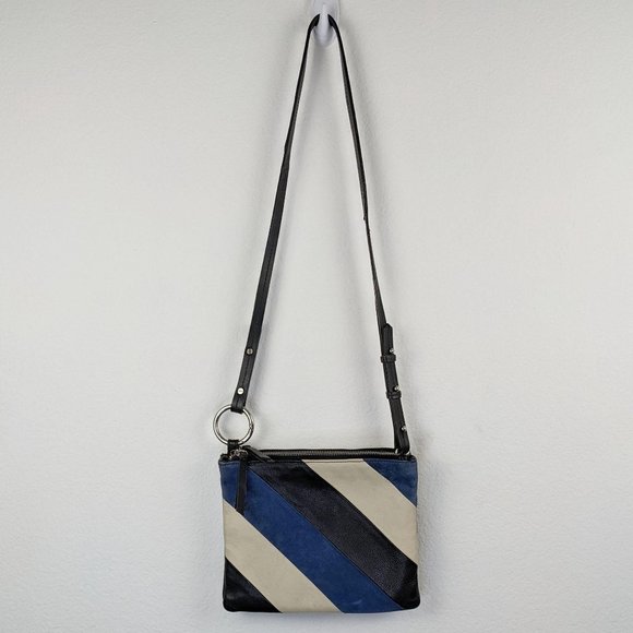 Topshop Handbags - Topshop Suede Patchwork Shoulder Bag RARE